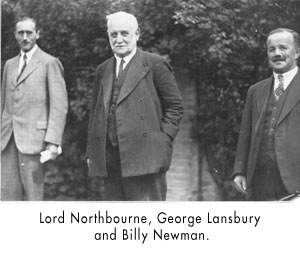 Lord Northbourne, George Lansbury and Billy Newman.